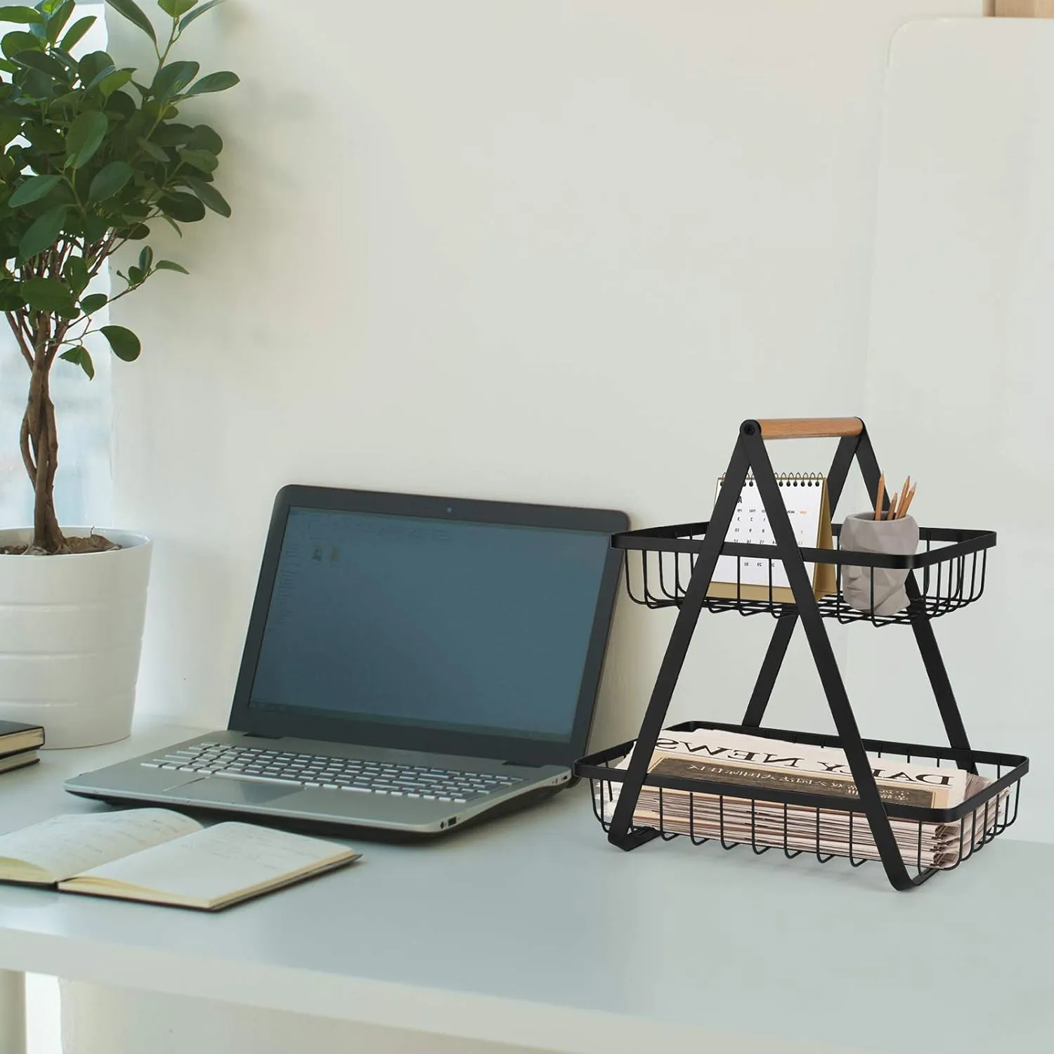 2 -Tier Metal Multi-Functional Kitchen Countertop Storage Rack Id-73