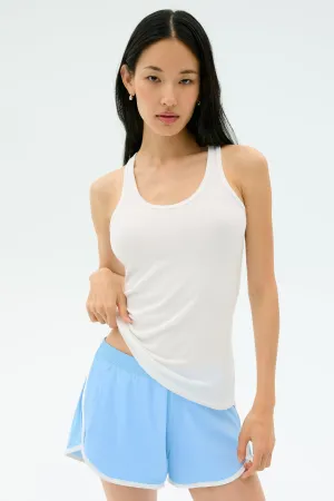 Ashby Rib Tank - White