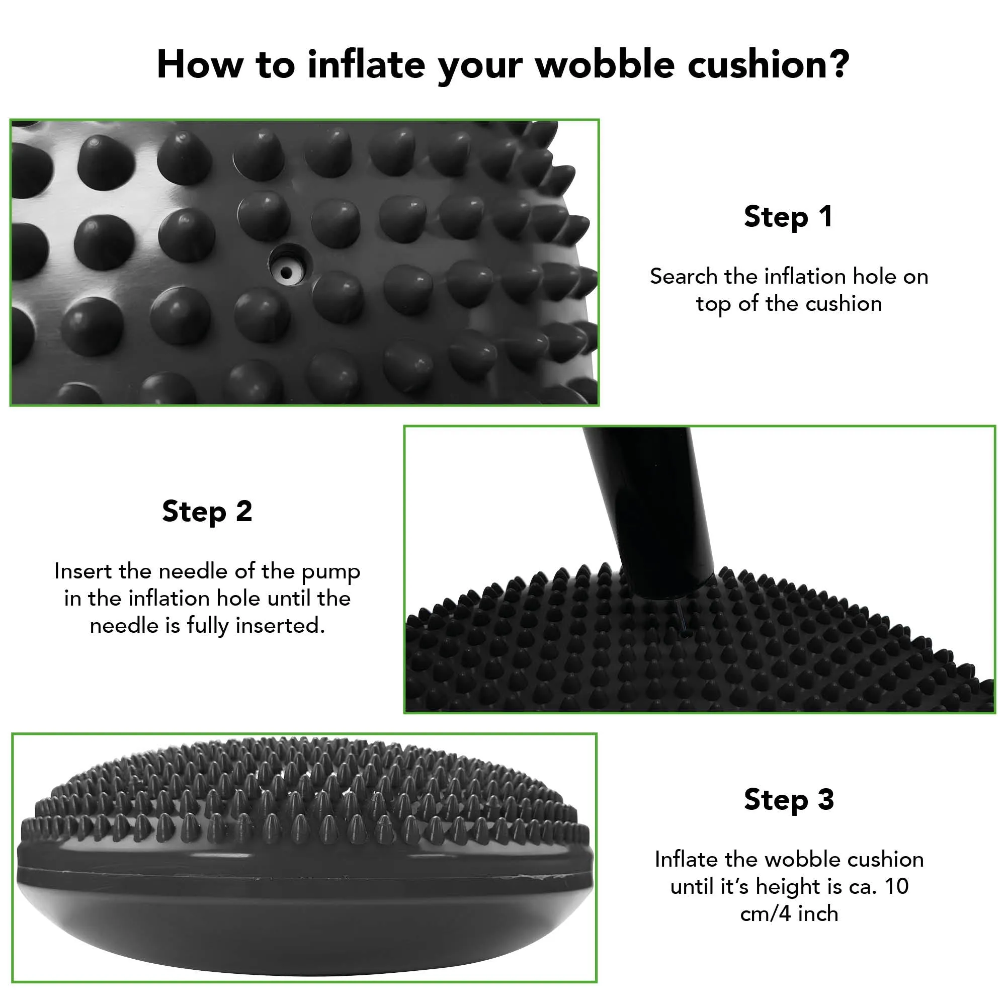 Balancebrt - Tunturi - 'Air Stepper Pad' - Sort