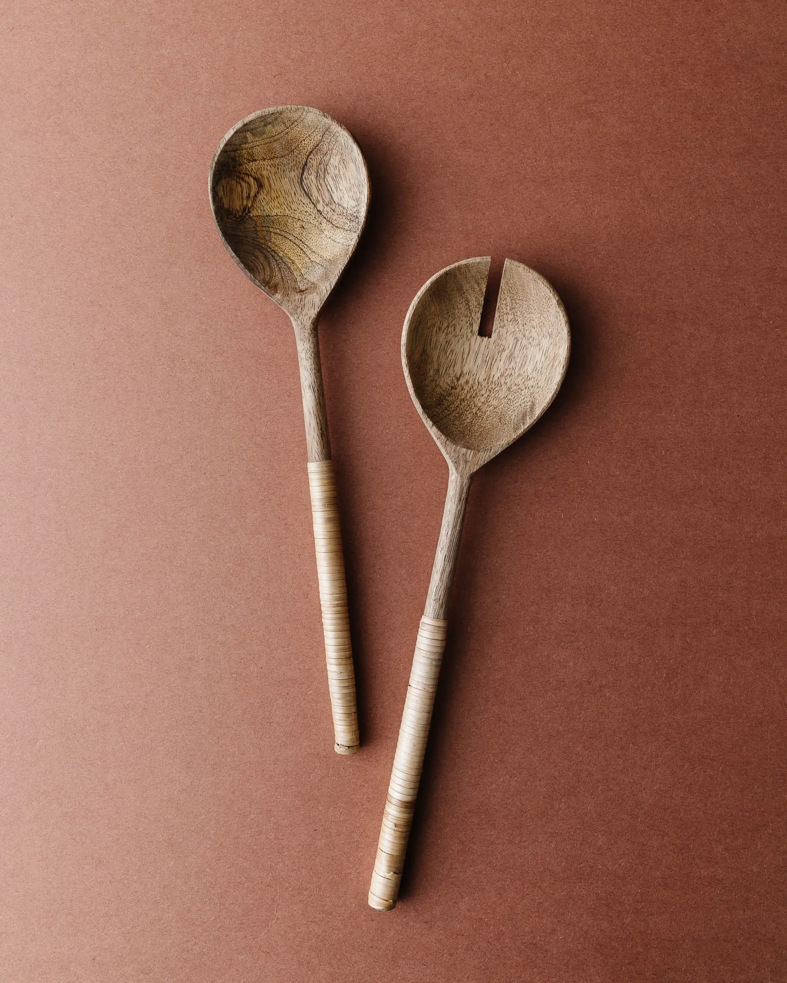 Bamboo Wrapped Salad Servers
