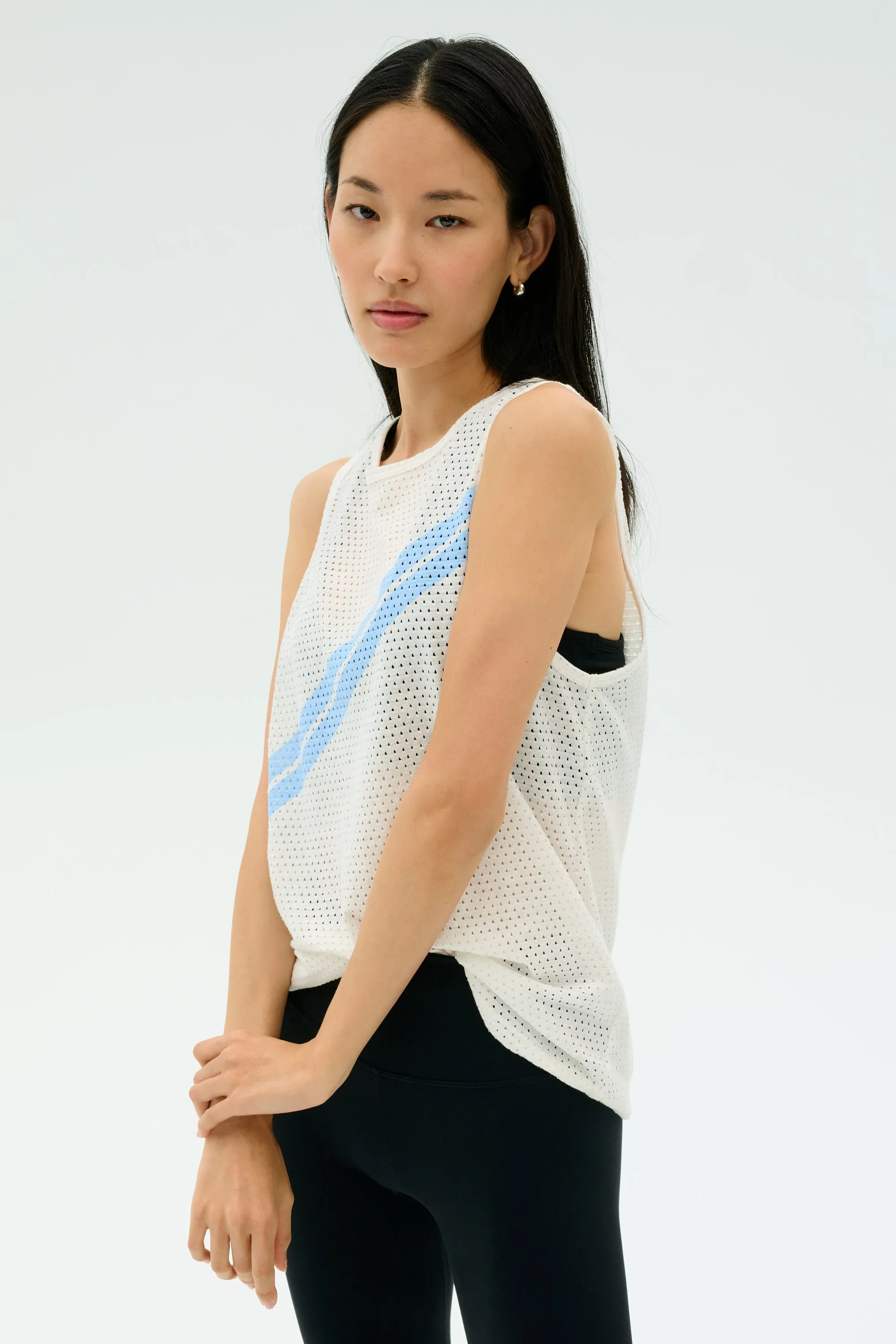Bandit Mesh Tank - White/Skylight
