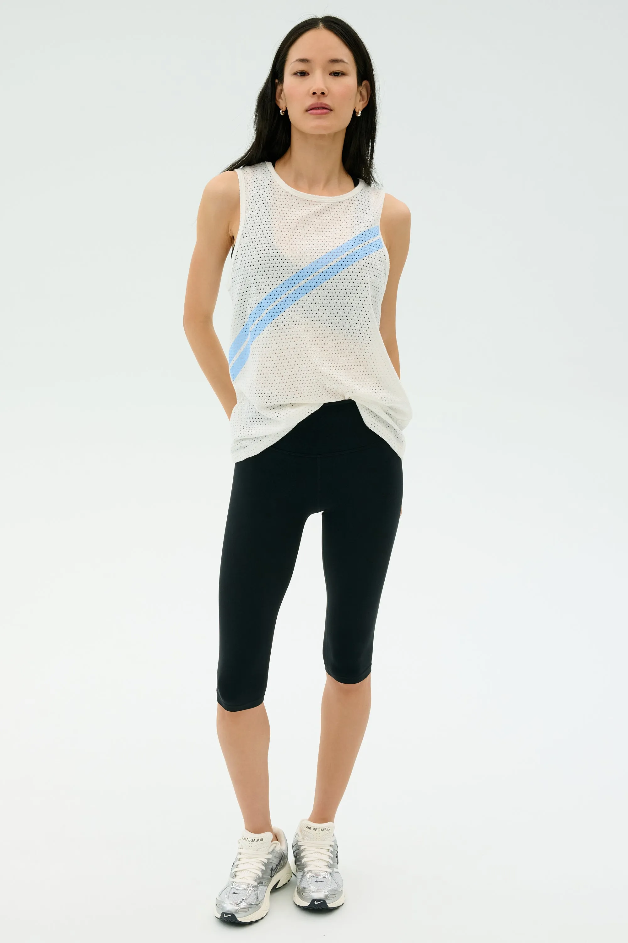 Bandit Mesh Tank - White/Skylight
