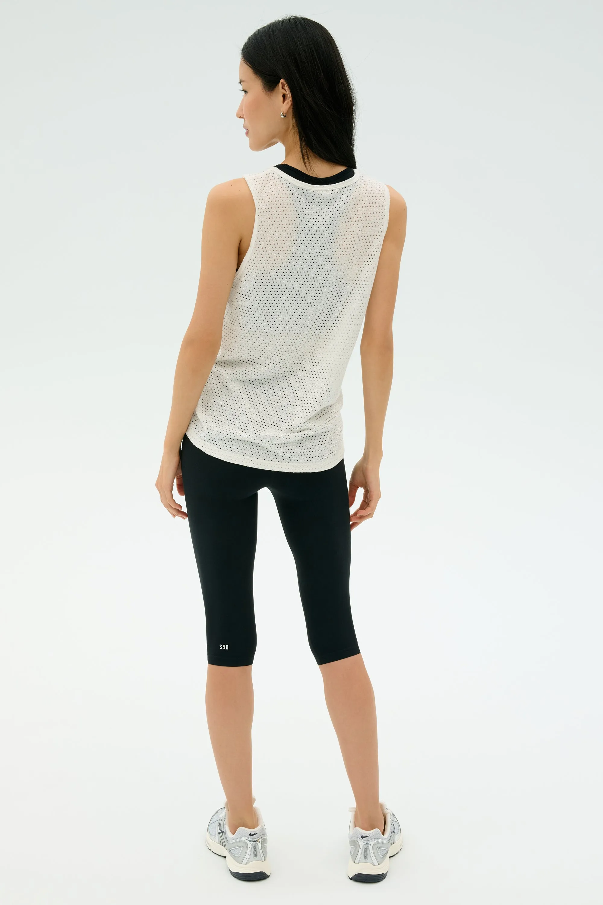 Bandit Mesh Tank - White/Skylight
