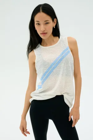 Bandit Mesh Tank - White/Skylight