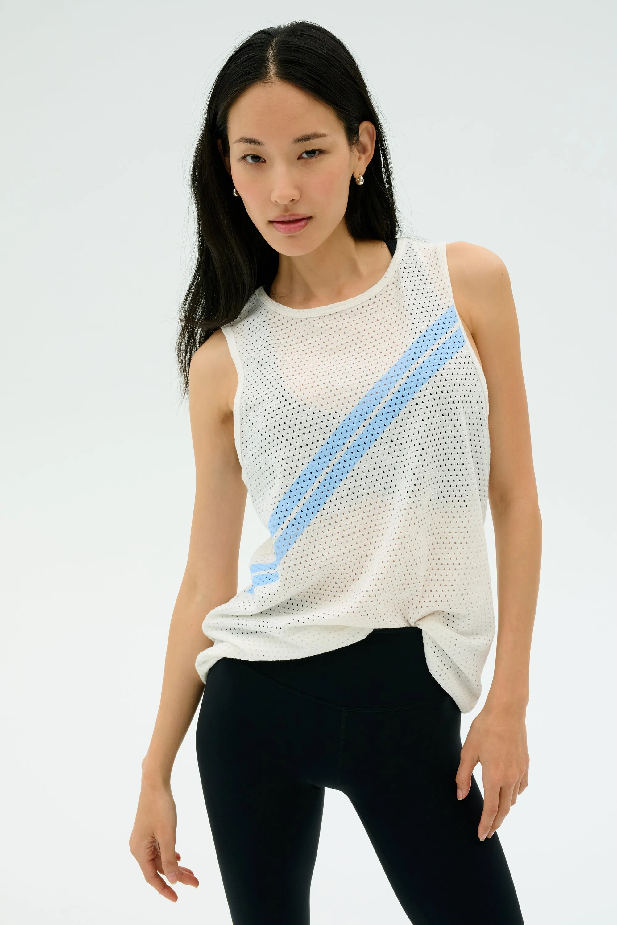 Bandit Mesh Tank - White/Skylight