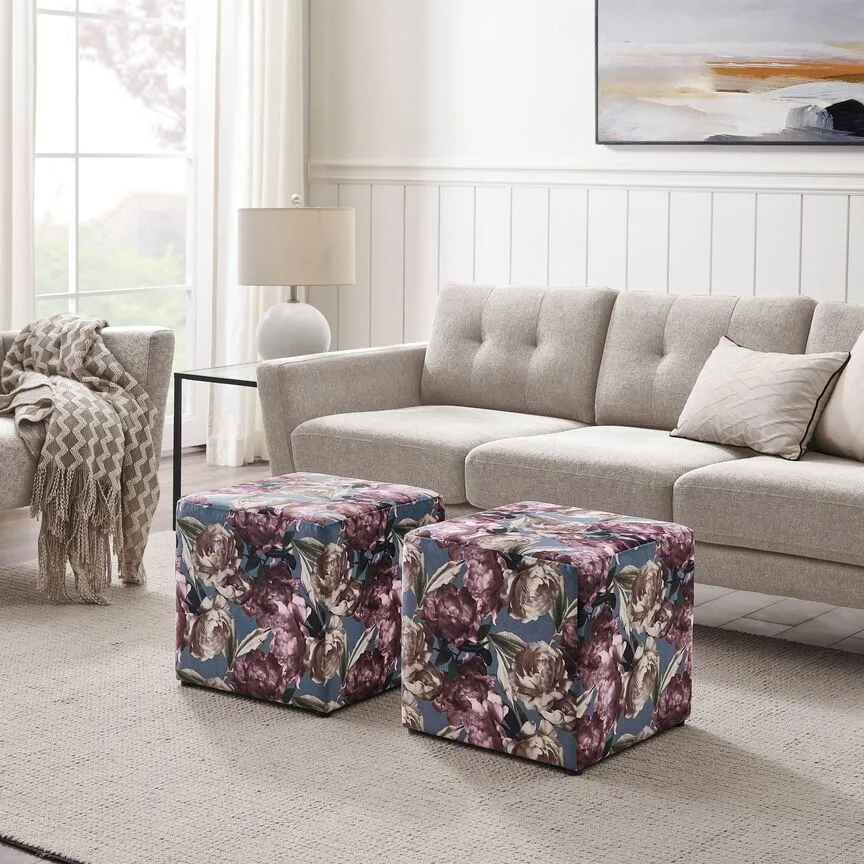 Beatrice Ottoman - Floral