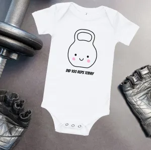 Crossfit and weight lifting baby clothes - Mom positivity onesie