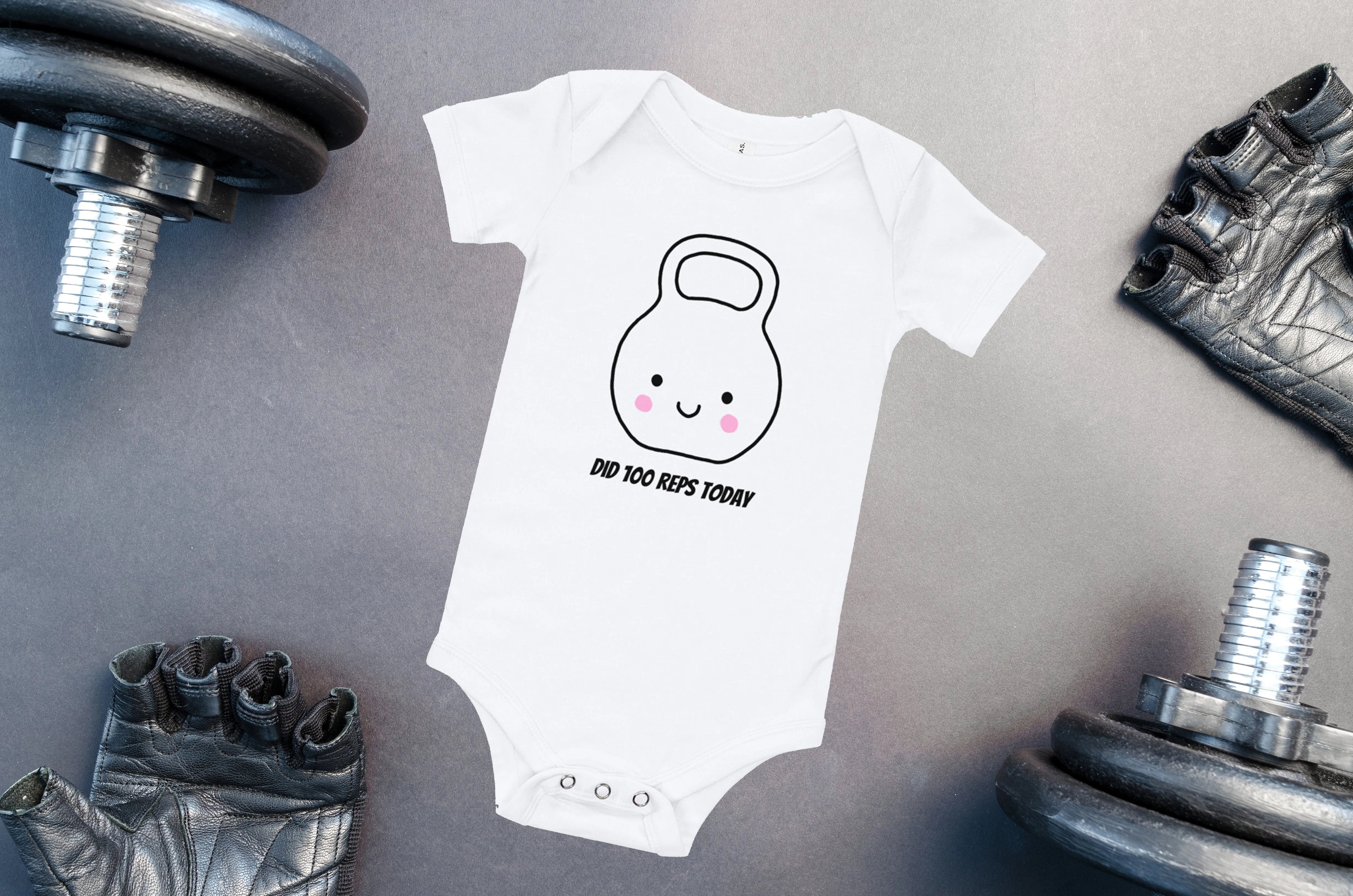 Crossfit and weight lifting baby clothes - Mom positivity onesie