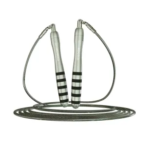 CrossFit Speed Jump Rope  Adjustable Steel Wire Skipping Rope for Home Gym, Weight Loss & Speed Training  3m Durable Aluminum Alloy (Black/Grey)