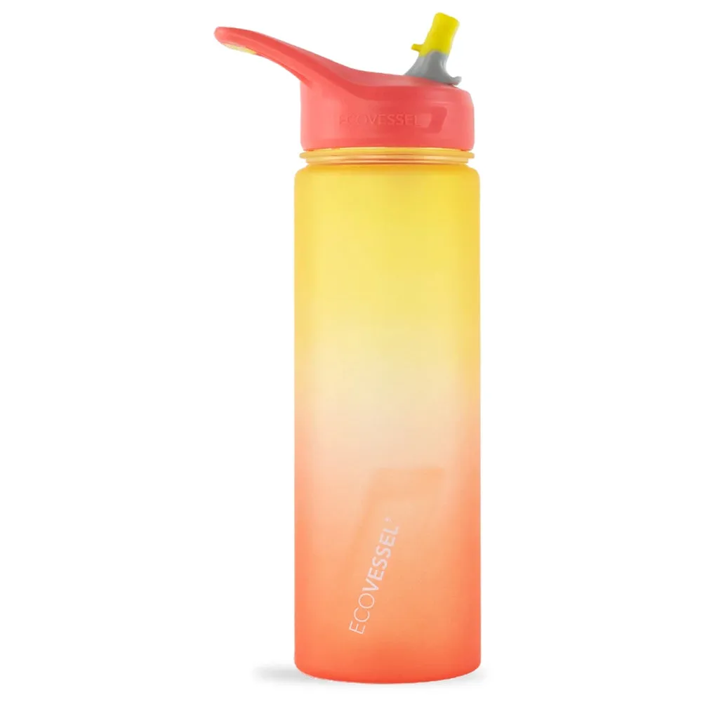 EcoVessel The Wave 24oz Plastic Water Bottle with Straw