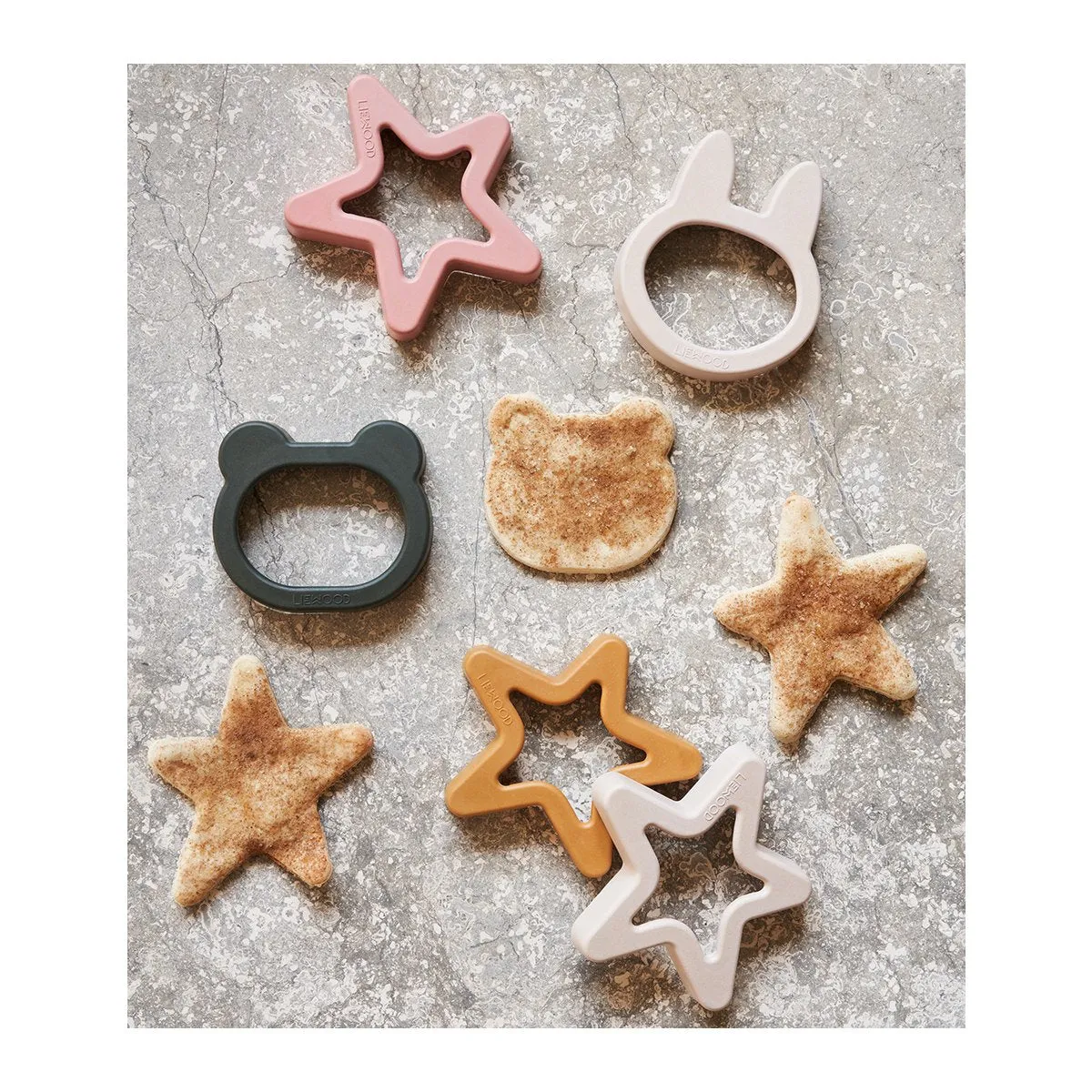 Liewood Andy Cookie Cutter 6 Pack - Mustard Mix