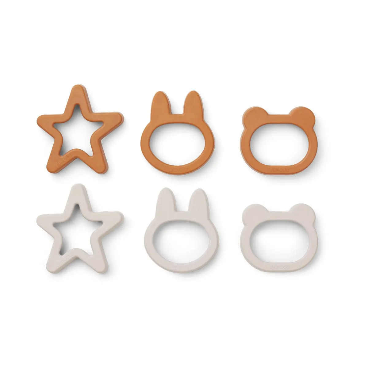 Liewood Andy Cookie Cutter 6 Pack - Mustard Mix