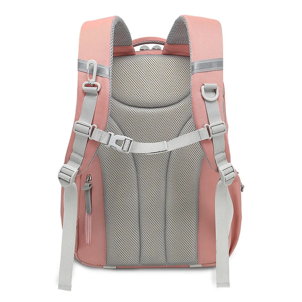 Peach 2 stripes Ergonomic School Backpack for Kids
