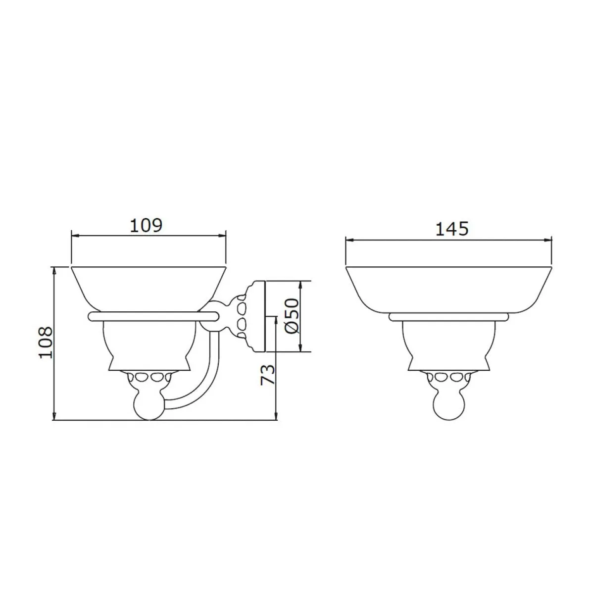 Perrin and Rowe Traditional Wall Mounted Soap Tray