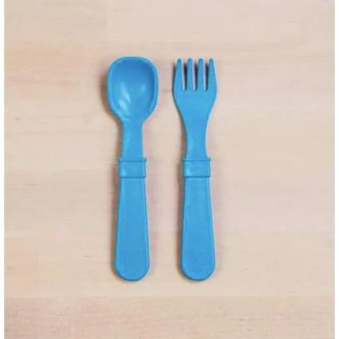 Re-Play Toddler (Fork   Spoon) Utensil Set