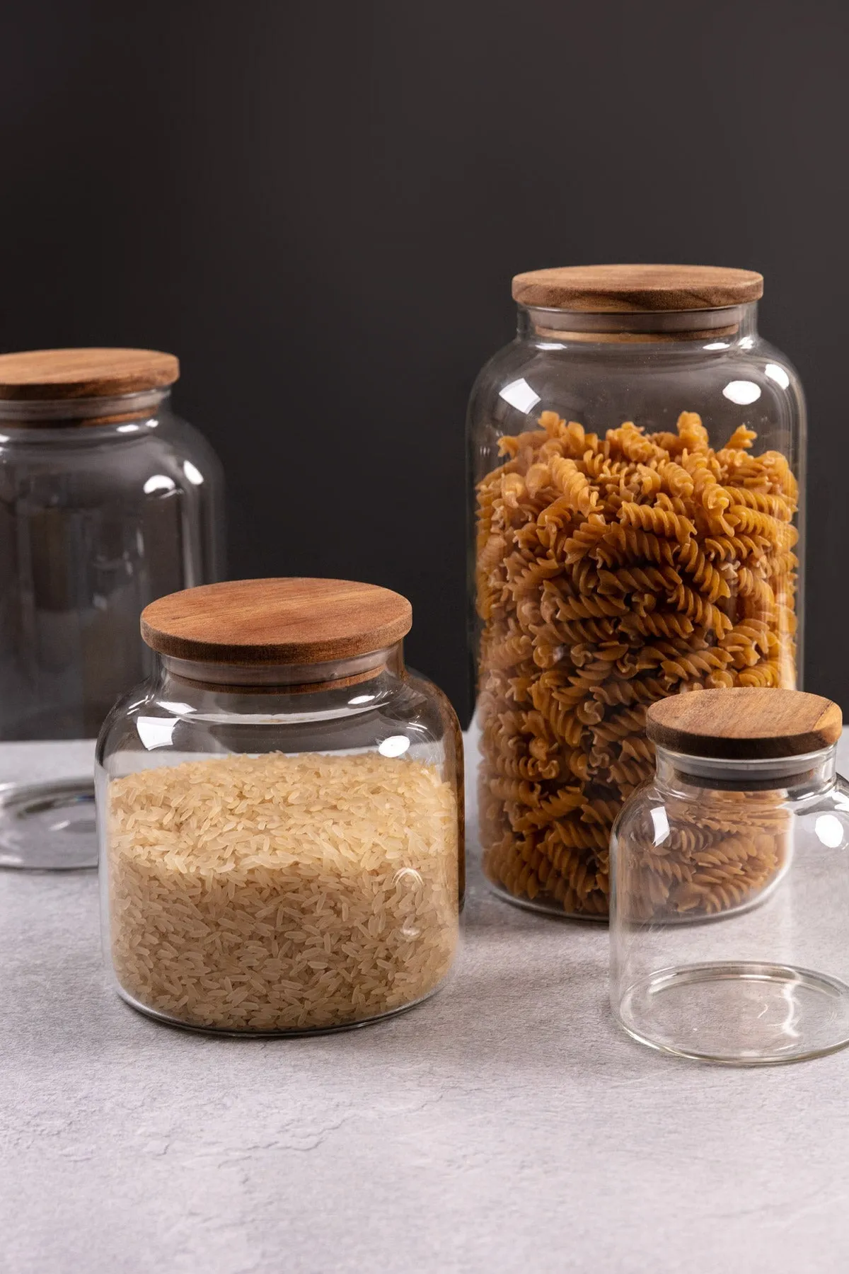 Small Glass Lidded Storage Jar