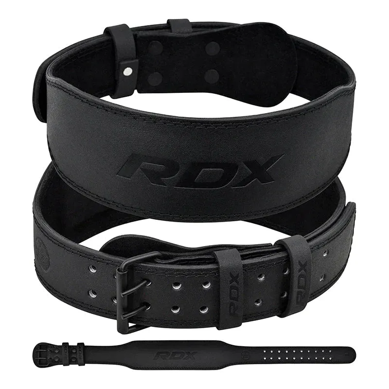 Weightlifting Belt - RDX - Leather 4 Inch - Black