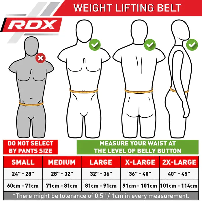 Weightlifting Belt - RDX - Leather 4 Inch - Black